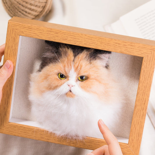 Framed 3D Pet Portrait-Cat